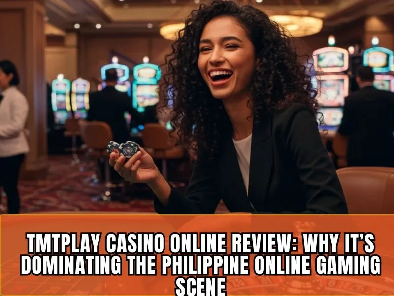 TMTPlay casino online guide showing a player enjoying exciting casino games on Buenas PH.