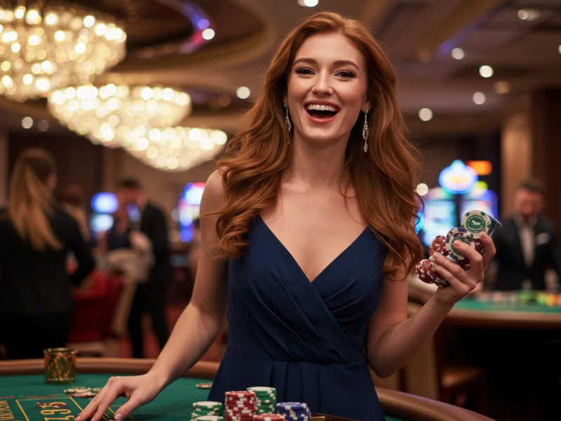 A lucky player hits the jackpot at a busy casino, showcasing the thrill of the moment — mangyari in english.