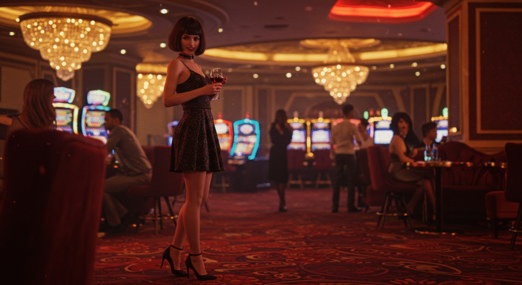 buenas blog woman in red room