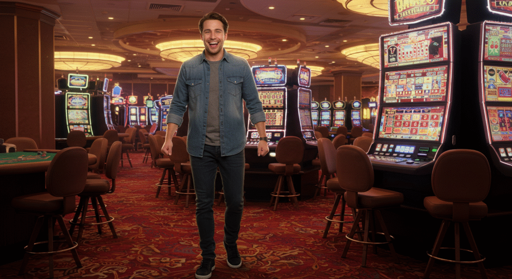 buenas person happy with responsible gaming inside casino