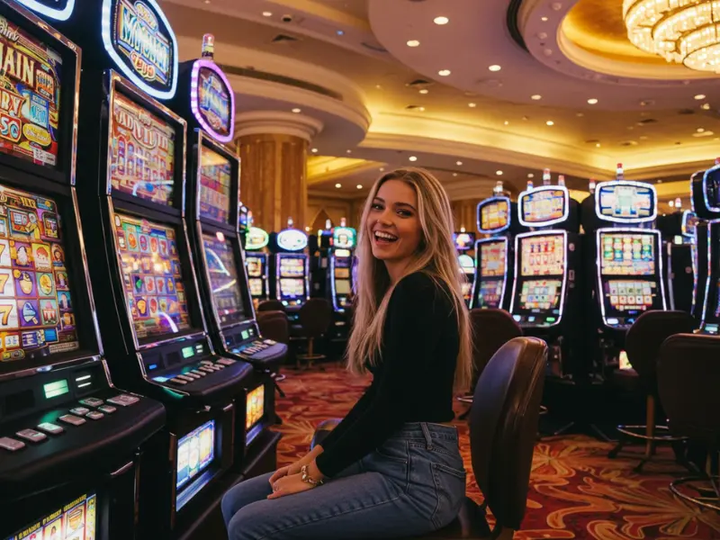 PAGCOR GEL certified gaming worker assisting with slot machines