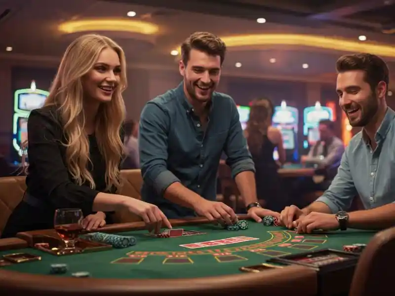 A couple enjoying slot machines together inside Peso 88 Casino.