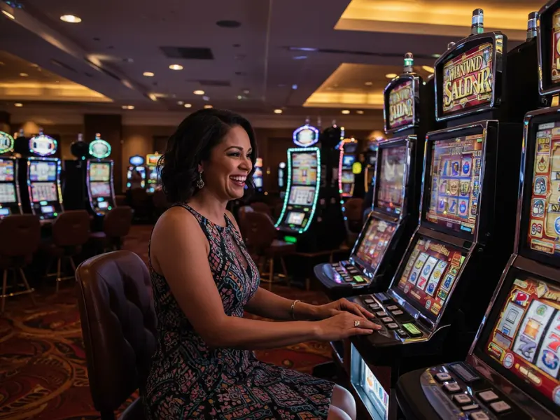 Winfinity user spinning the reels on exciting slot machines