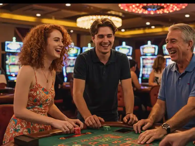 friends enjoying a lucky spin at the roulette table while playing at Buenas Game 888 casino