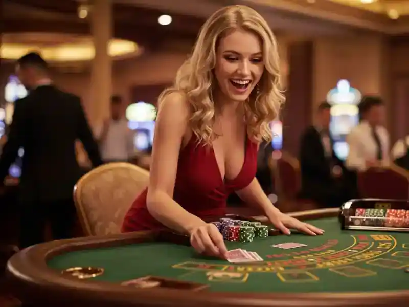 sexy woman enjoying her casino moments while playing live games on bwenas gaming website