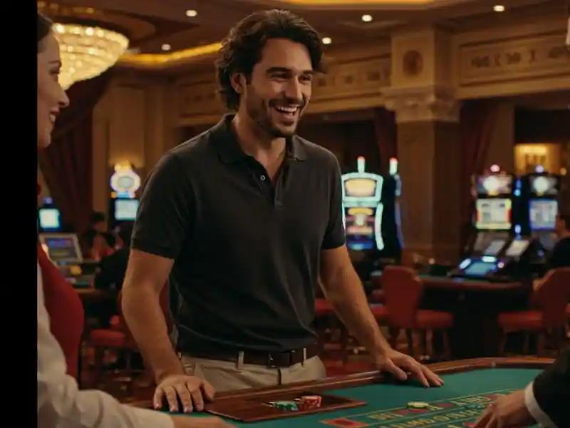 group of friends and a man bonding through poker game at perya mobile casino, enjoying cards and fun moments together