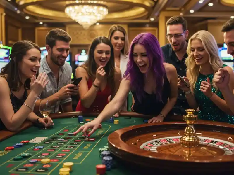 joyful friends sharing a lucky card draw while learning poker basics at the table