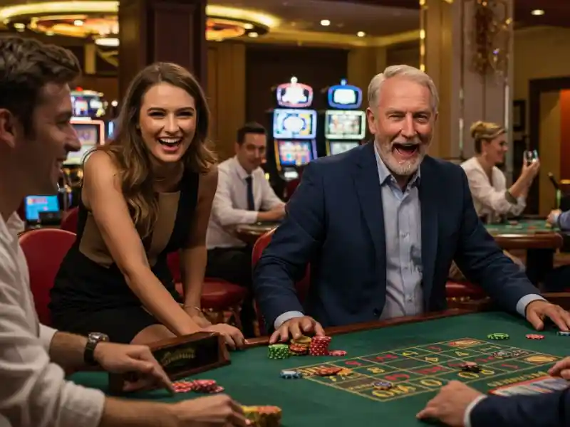 beautiful woman laughing during a poker round at sport plus login online casino