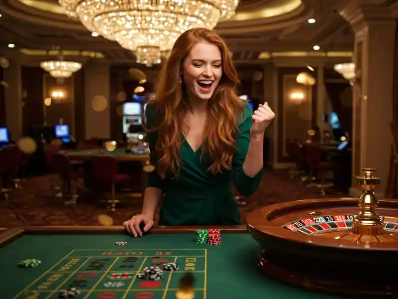 focused woman making her roulette bet while enjoying tongits war apk online on her device