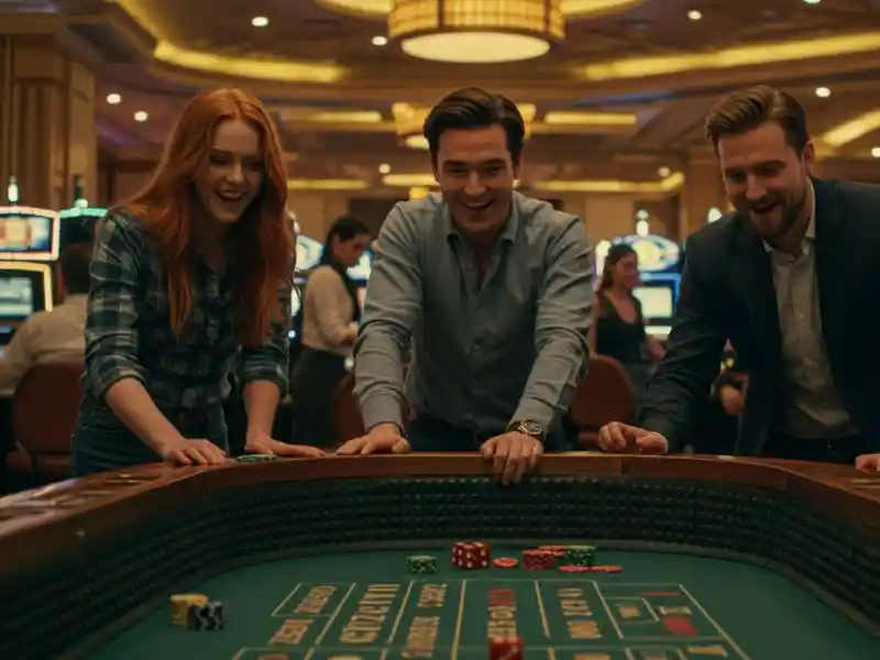 man and friends cheering after a big win while playing tongits war apk online on their devices