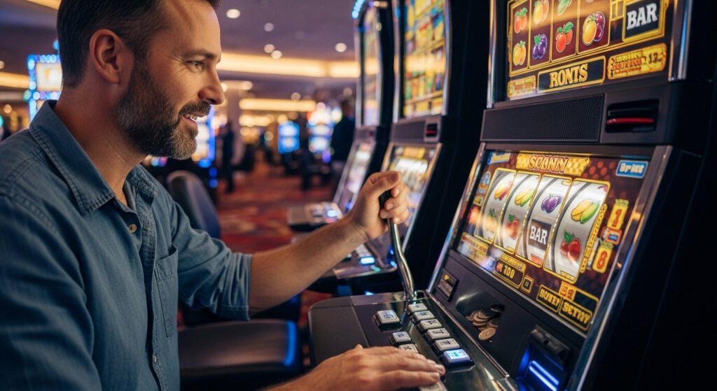 bwenas 99 man playing slot machine