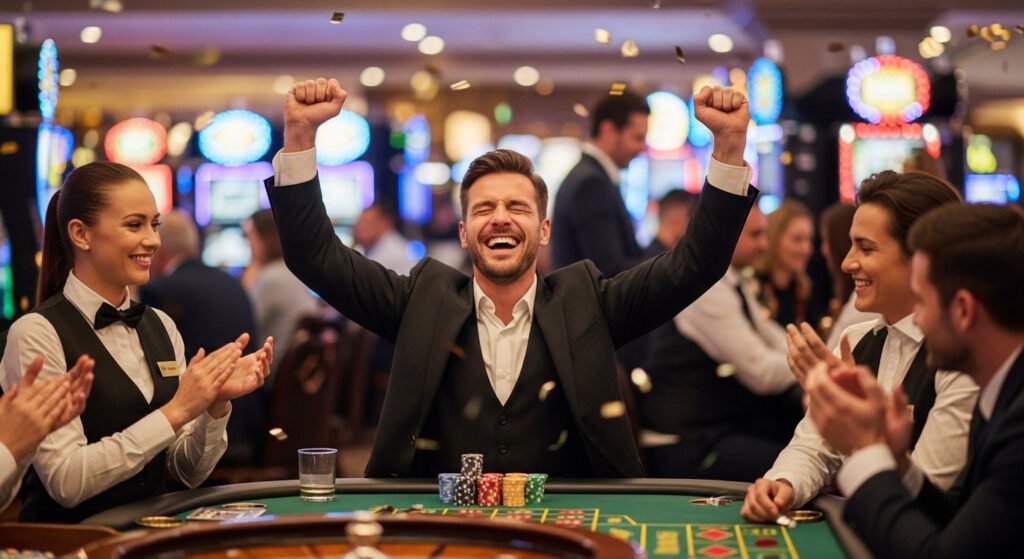 gel casino promotions man winning casino game