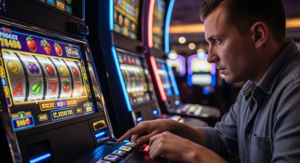 perya slot games player playing slot machine