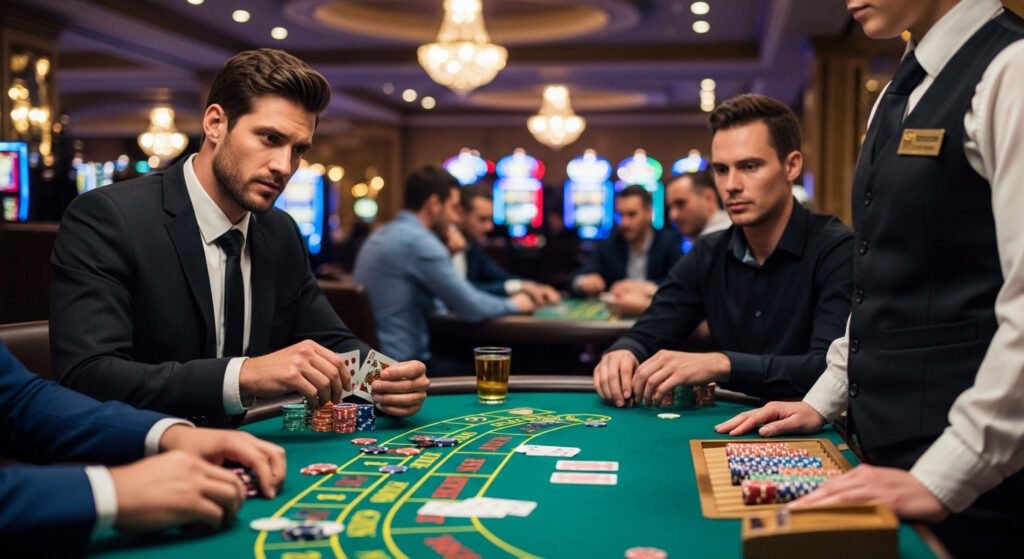 pusoy online games man playing table casino