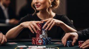 texas hold’em strategies woman holding casino chips