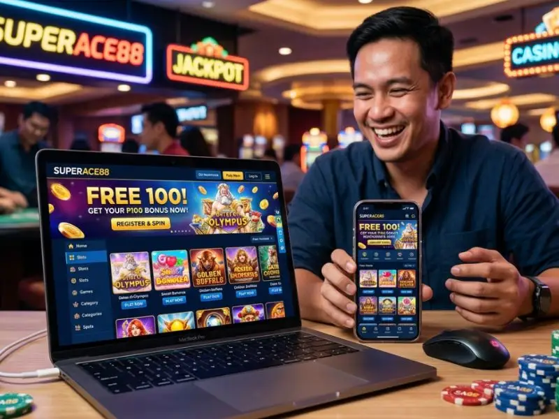 Buenas Ph Player smiling while showcasing the superace88 free 100 promotion code