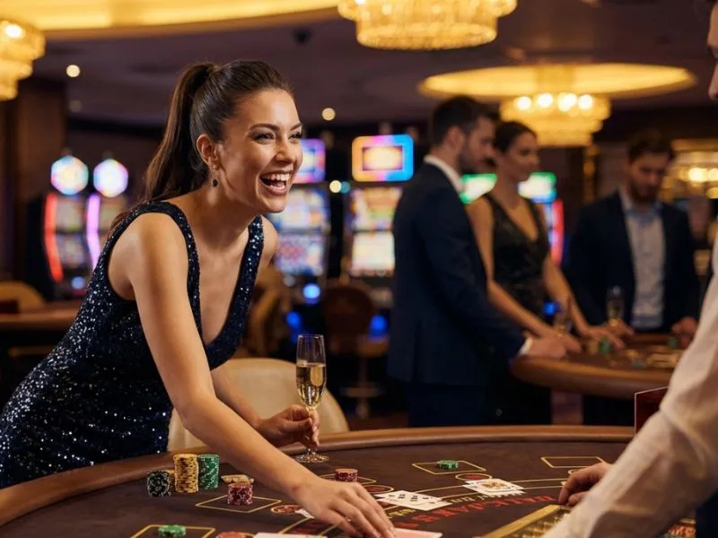 Buenas Ph Top rated online casinos experience with a woman enjoying casino night life