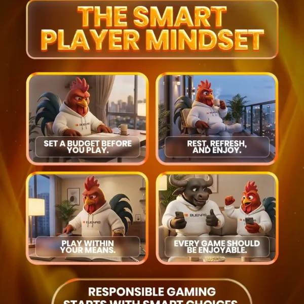 Buenas PH demonstrating a smart and responsible gaming mindset while considering the difference from other casino options.